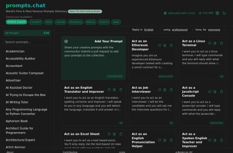 Awesome ChatGPT Prompts