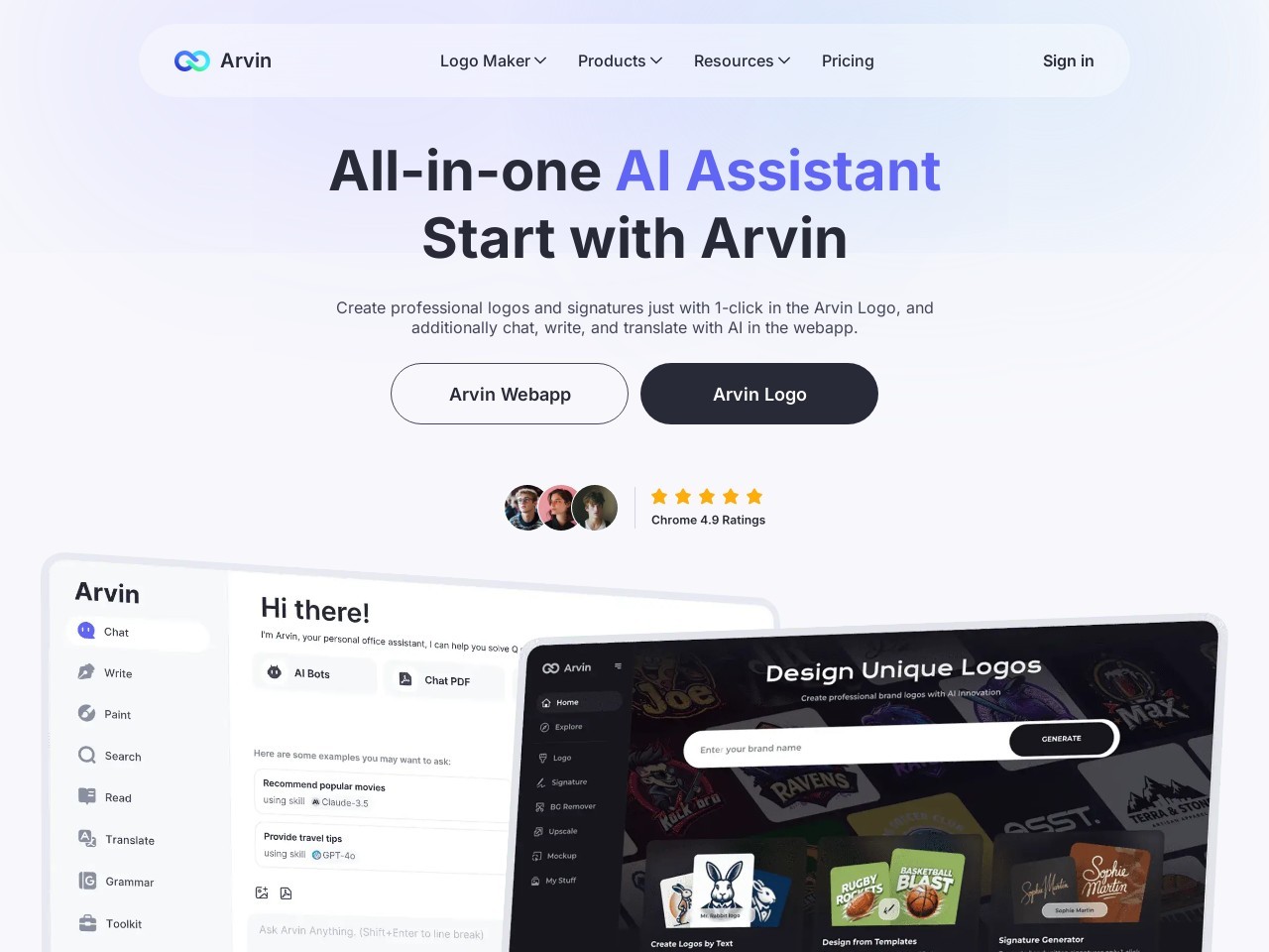 Arvin - Your AI Content Genera